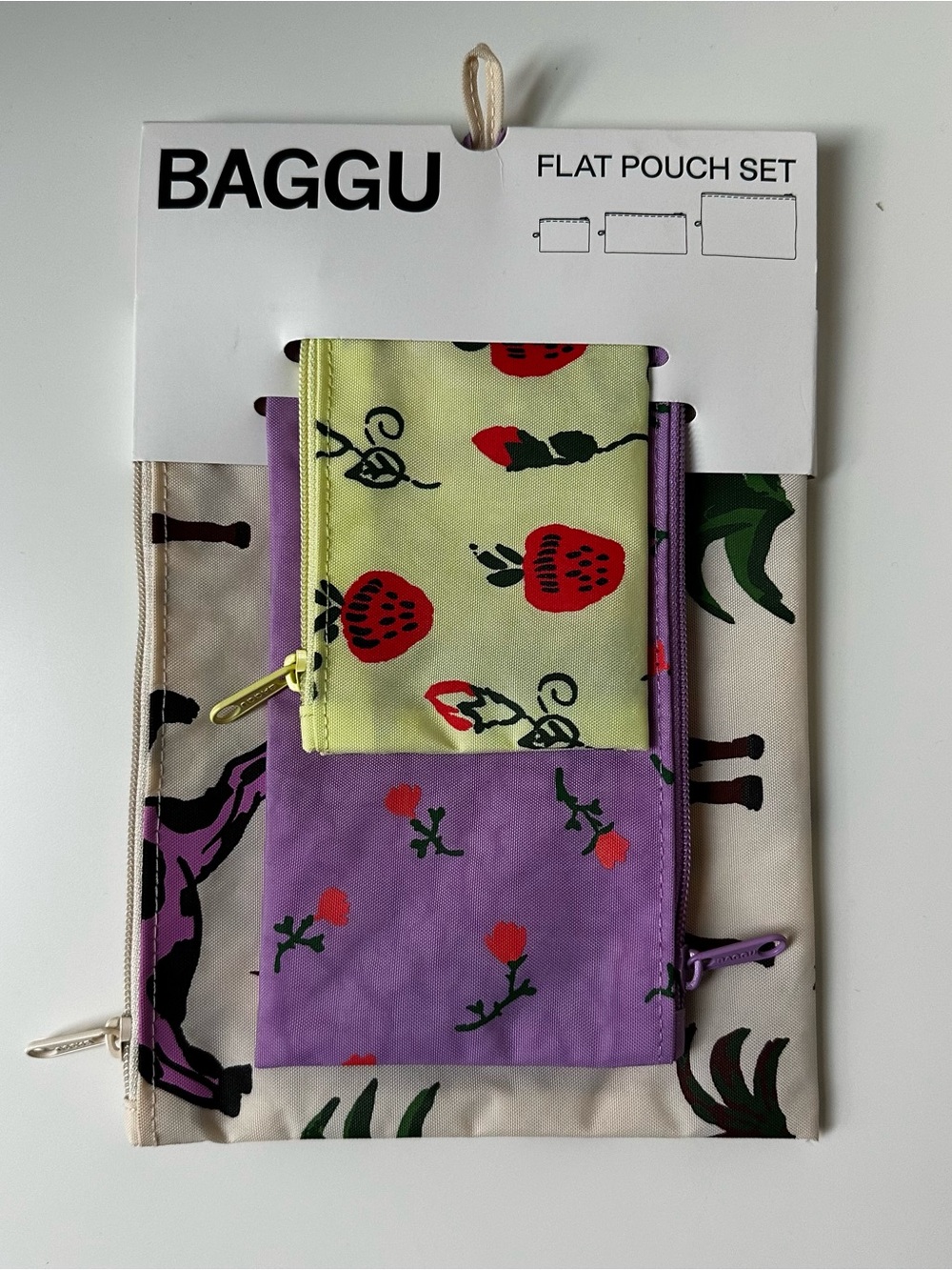 BAGGU Flat Pouch Set - Painted Prairie